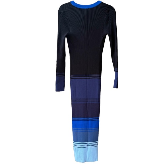 STAUD Long Sleeve Dress in Black and Blue - Picture 4 of 7